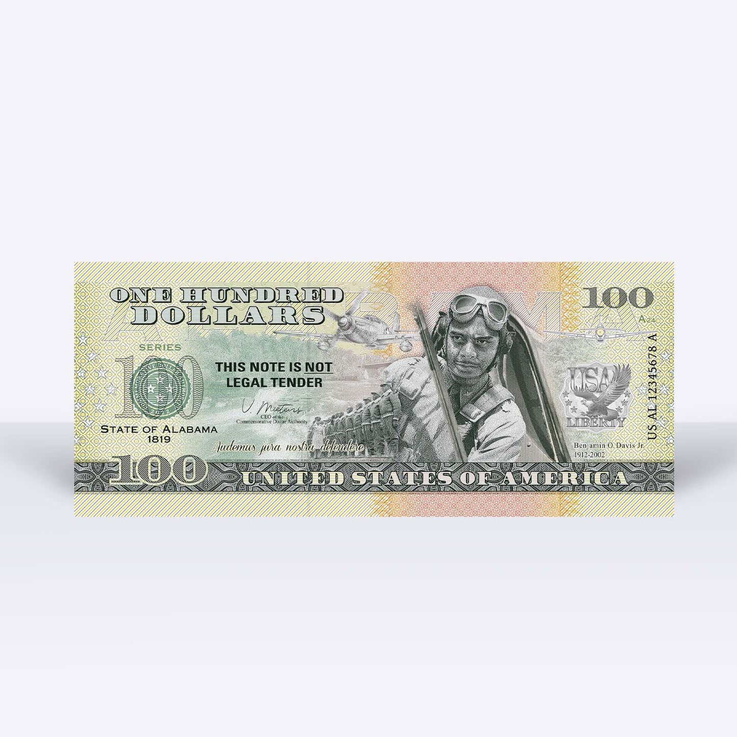 Souvenirschein 100 Dollar Alabama - Herz des Südens