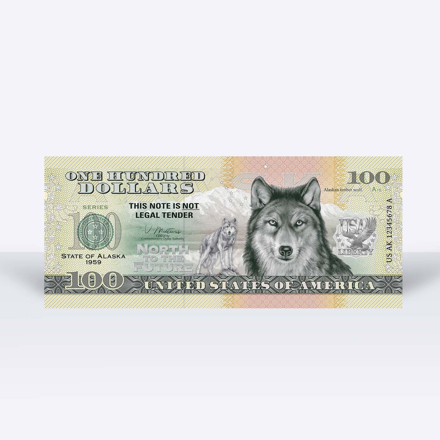 Souvenirschein 100 Dollar Alaska - Die größte Exklave der Welt
