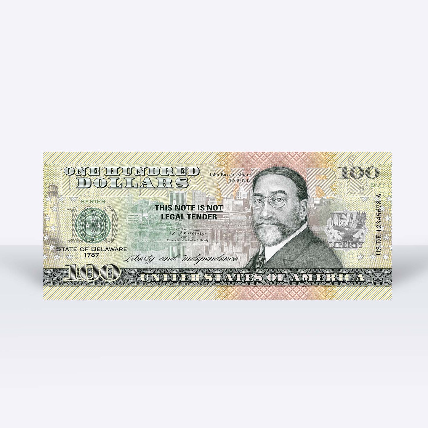 Souvenirschein 100 Dollar Delaware - The First State