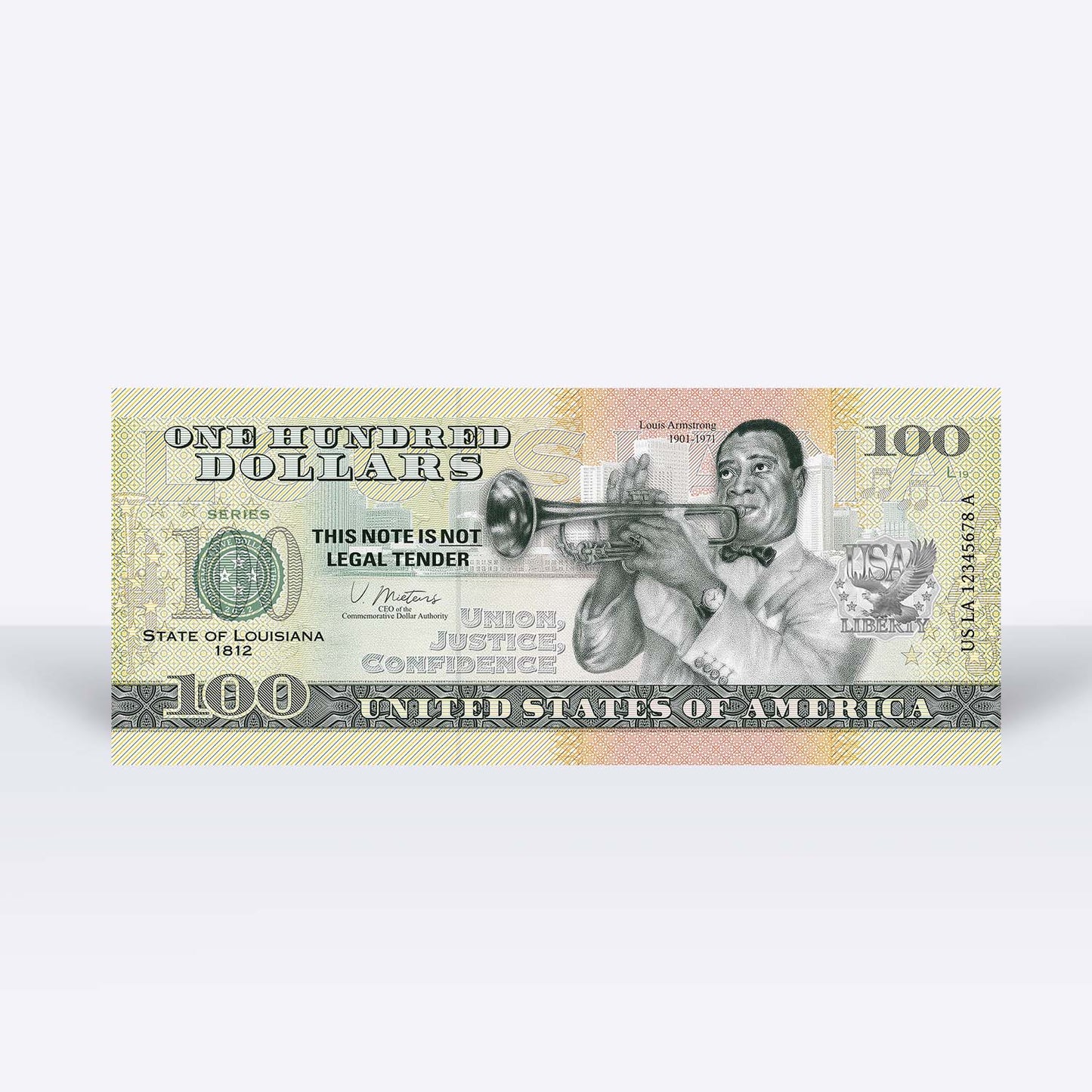 Souvenirschein 100 Dollar Louisiana - The Pelican State