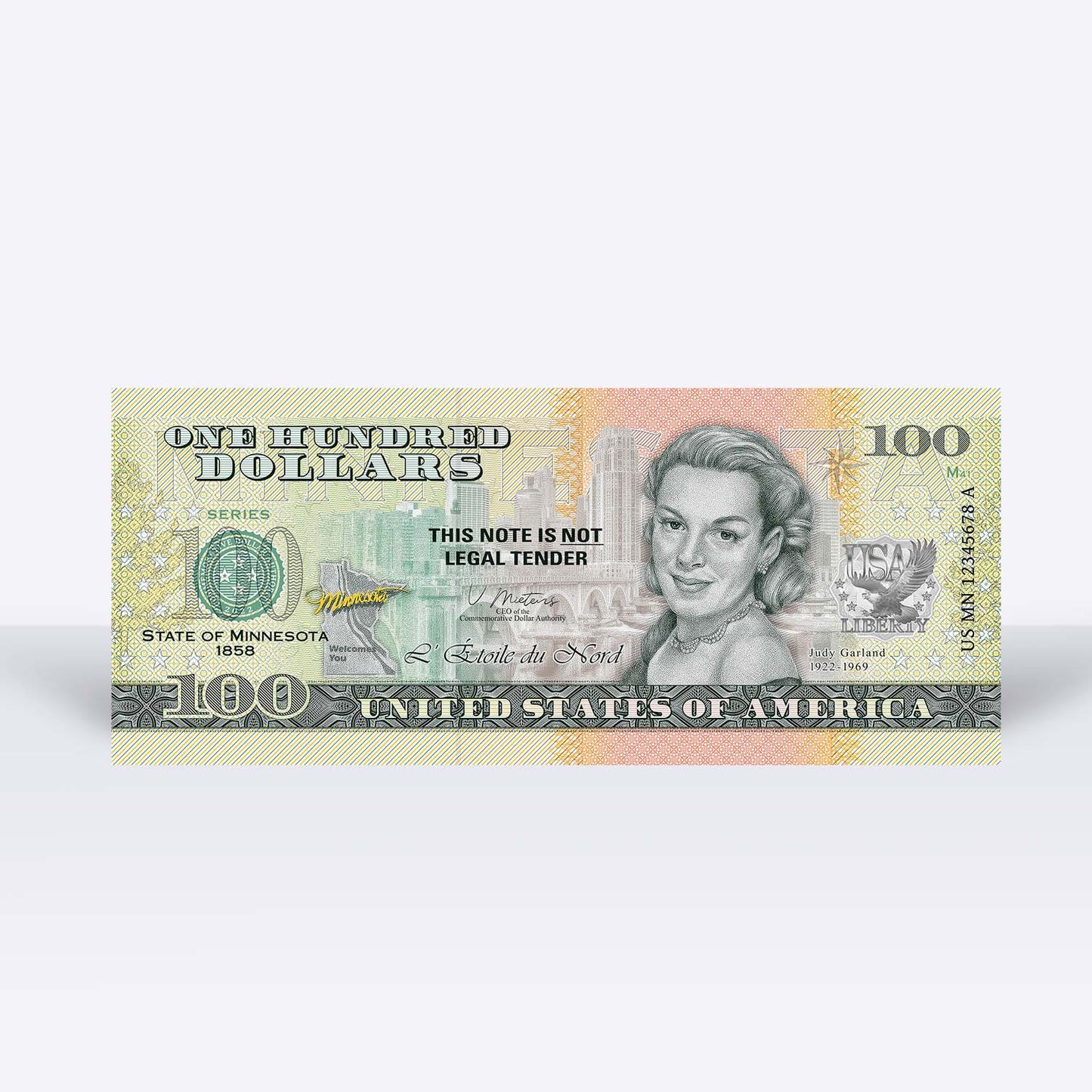 Souvenirschein 100 Dollar Minnesota - Das Land der 10.000 Seen