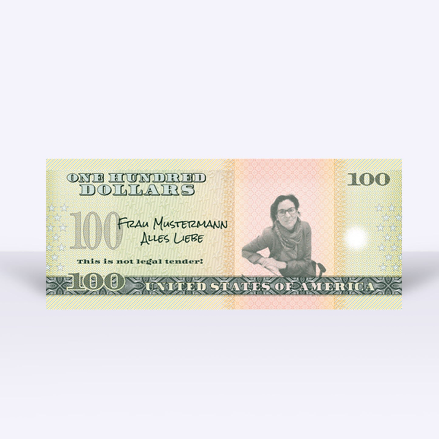 Personalisierbarer 100 Dollar Schein