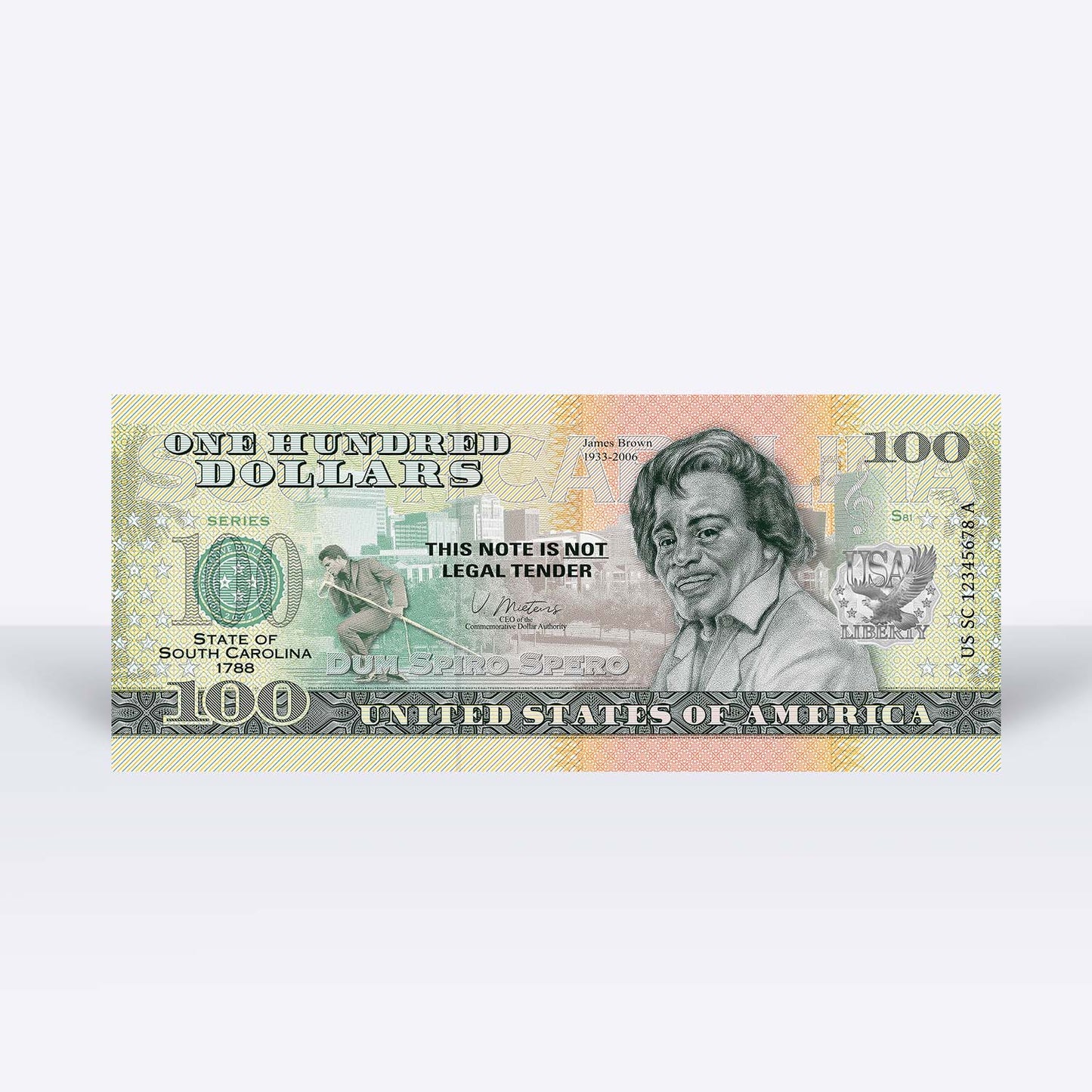 Souvenirschein 100 Dollar South Carolina - The Palmetto State