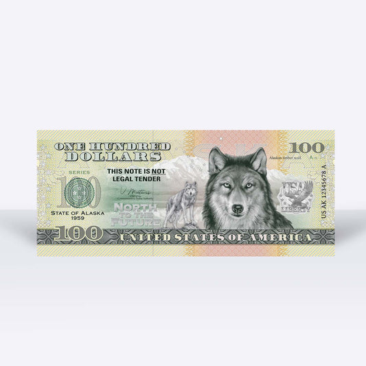 Souvenirschein 100 Dollar Alaska - Die größte Exklave der Welt