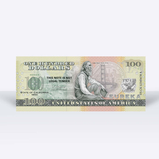 Souvenirschein 100 Dollar Kalifornien - The Golden State