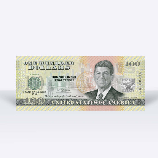 Souvenirschein 100 Dollar Illinois - Land of Lincoln