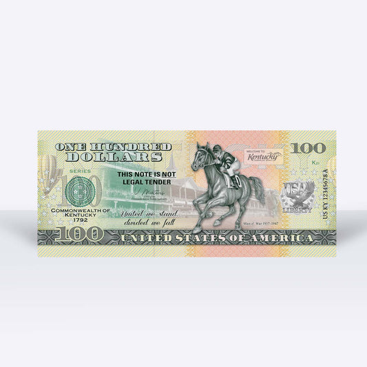 Souvenirschein 100 Dollar Kentucky - The Bluegrass State