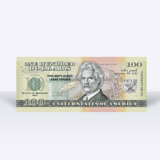 Souvenirschein 100 Dollar Missouri - Der "Zeig´s-mir-Staat"