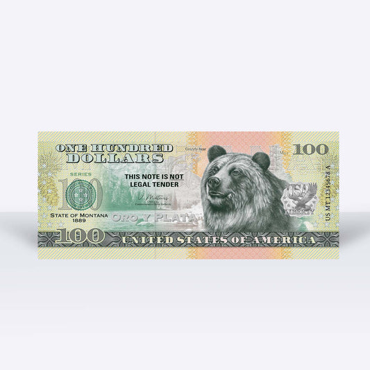 Souvenirschein 100 Dollar Montana - Das Land des großen Himmels