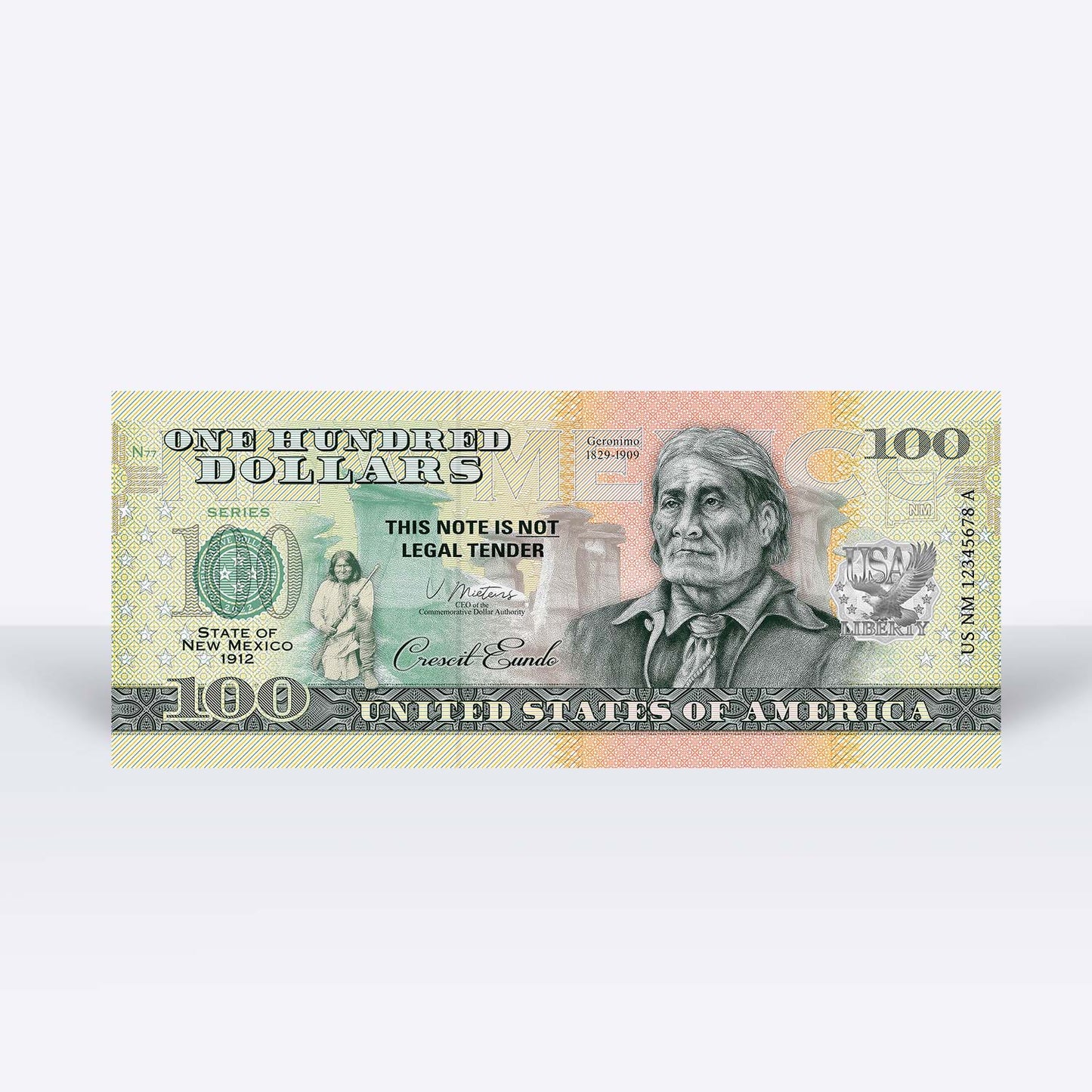 Souvenirschein 100 Dollar New Mexico - Das neue Reich aus den Legenden der Azteken