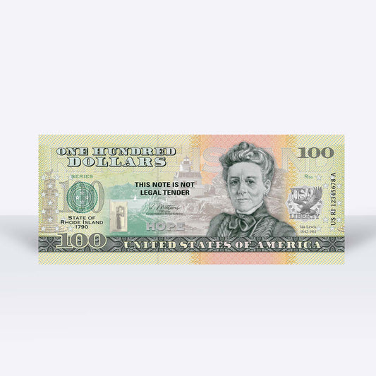 Souvenirschein 100 Dollar Rhode Island - The Ocean State