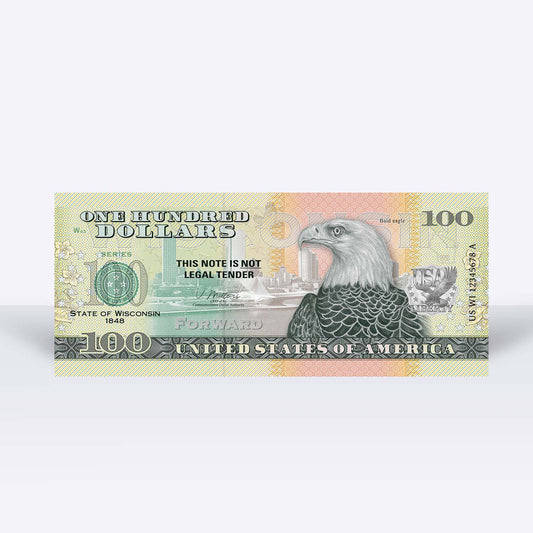 Souvenirschein 100 Dollar Wisconsin - Amerikas Molkereiland